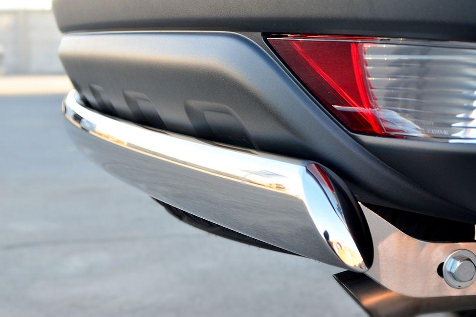 Защита заднего бампера d75х42 для Mitsubishi Pajero Sport 2013, Slitkoff MPSZ-001587