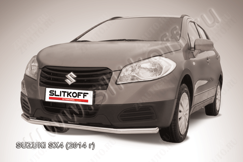 Защита переднего бампера d57 Suzuki SX-4 (2013-2016) , Slitkoff, арт. SSX4-14-003