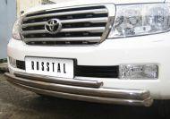 Защита переднего бампера d57/57/42 для Toyota Land Cruiser 200 2007-2012, Slitkoff LCZ-000208