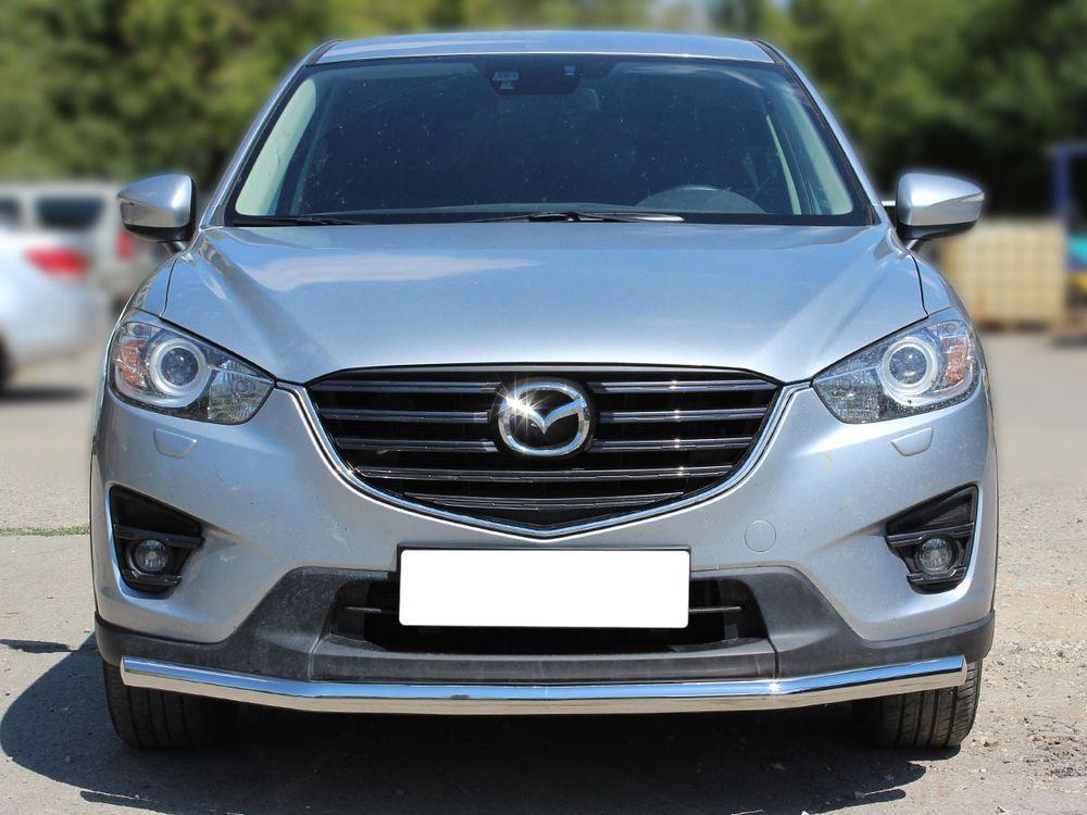Защита переднего бампера одинарная d-60 для Mazda CX-5 2015, Технотек MCX515_1.1