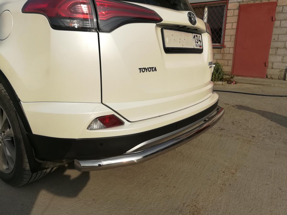 Защита заднего бампера для автомобиля TOYOTA RAV4  2013, Россия TRAV.13.14