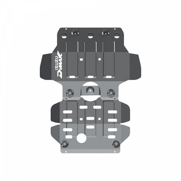 Защита картера для ISUZU D-MAX с вырезом D-MAX 2017 - 2020, V-1.9TD; 3.0TD, Sheriff, алюминий 4 мм, арт. 32.3153