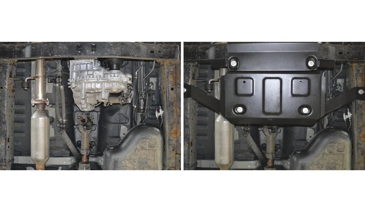 Защита РК АвтоБроня для Foton Tunland (V - 2.8D) 4WD 2017-2020, штампованная, сталь 1.8 мм, с крепежом, 111.04404.1