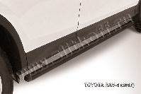 Защита порогов d57 труба черная Toyota Rav-4 (2012-2015) , Slitkoff, арт. TR413-006B