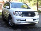 Дуга передняя по низу бампера радиусная d-76 с подгибами для Toyota Land Cruiser 200 2012, Технотек LCN2013_4.2