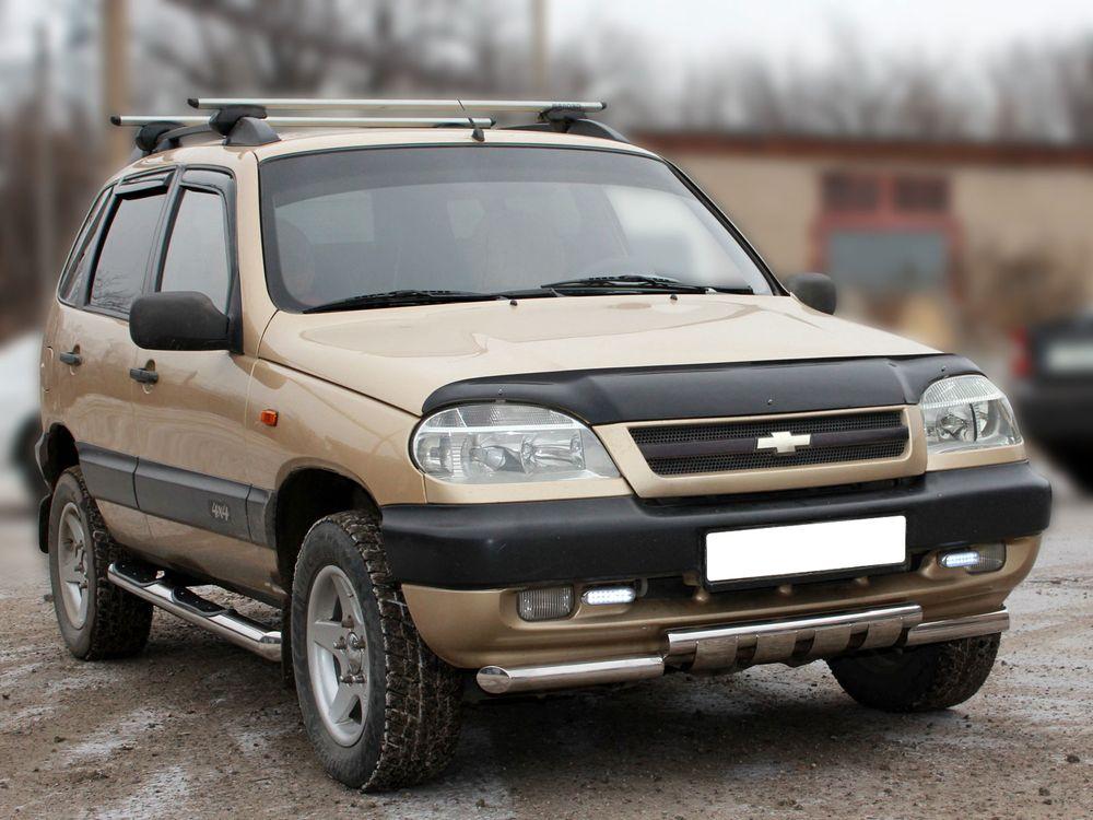 Пороги d-76 степ (с проступью) для Chevrolet Niva 2009, Технотек NSVN_2