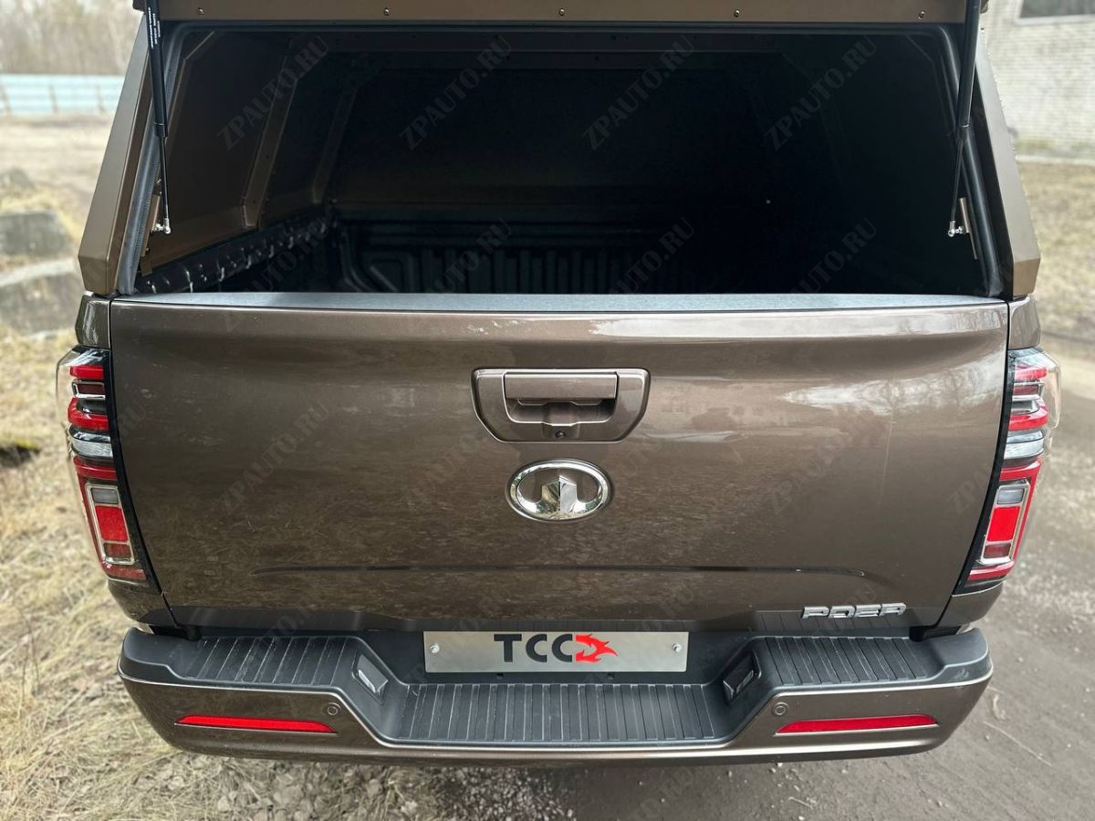 Накладка на задний борт кузова (лист шлиф) Great Wall POER 2.0TD 4WD 2021-2024 арт. GRWALPOER21-38