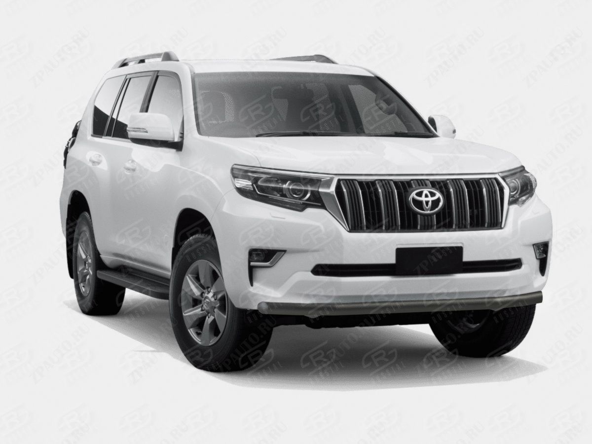 TOYOTA LAND CRUISER PRADO 150 2017- Защита переднего бампера d57 секции black LCPZ-002859CH