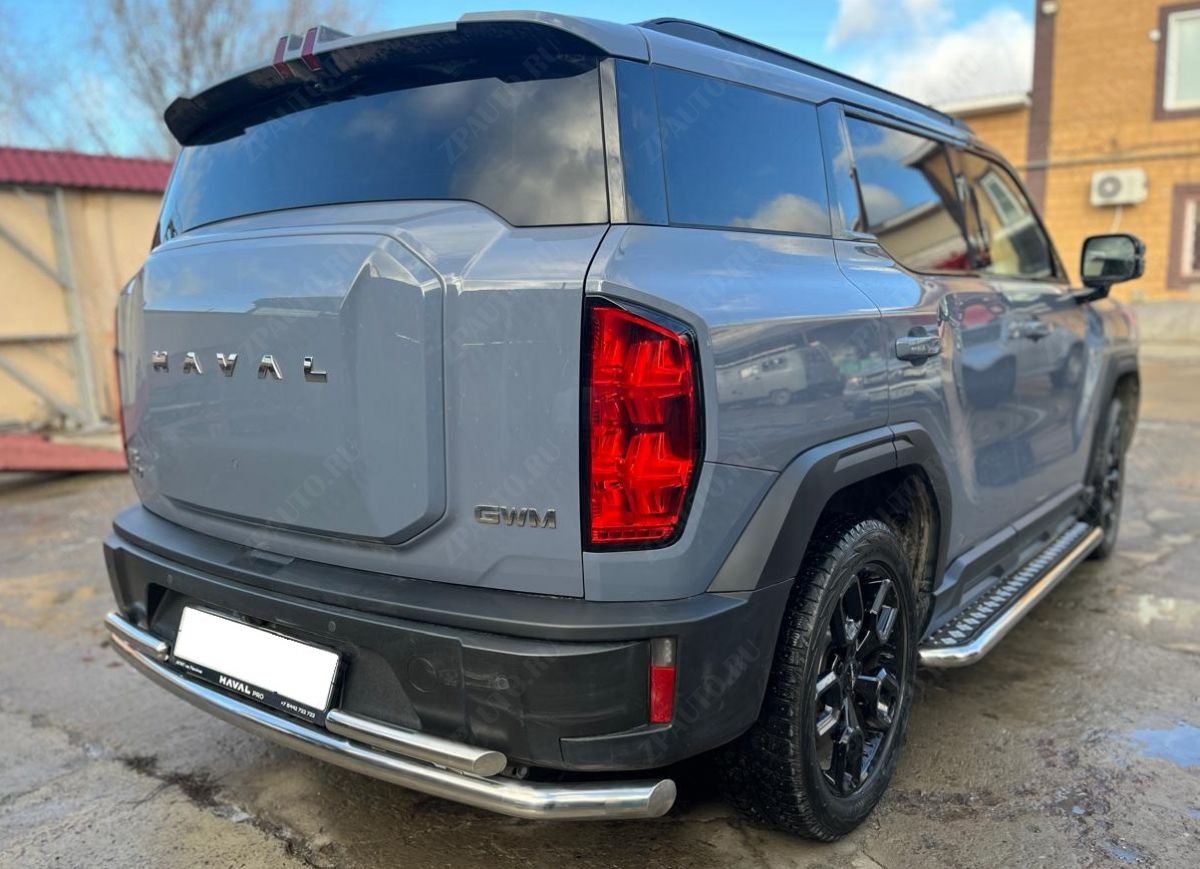 Защита заднего бампера двойная для автомобиля HAVAL H3 2024 арт. HVH3.24.16