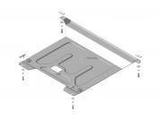 Защита двигателя, кпп алюминиевая Motodor для Hyundai Solaris 2010-2014- (3 мм, алюминий), 330901
