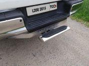 Задняя подножка овальная 120х60 мм (под фаркоп) для автомобиля Mitsubishi L200 2015-, TCC Тюнинг MITL20015-26
