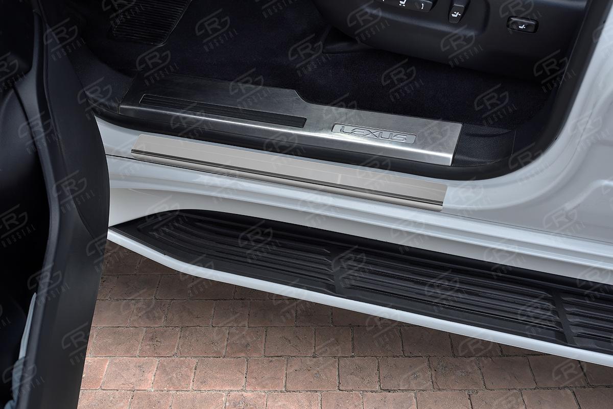 Накладки на пороги RUSSTAL (нерж., зеркало) LEXLX15-01 для LEXUS LX450d-LX570 (not F-Sport) 2015-