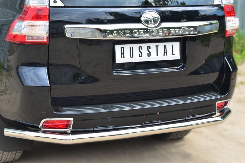 Защита заднего бампера d57 для Toyota LC Prado 150 2014, Slitkoff LCPZ-001719
