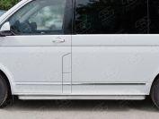 Пороги труба d42 правый с листом вариант 3 Volkswagen Transporter T6 2015 Caravelle/Multivan короткая база, Руссталь VCTL-0023153