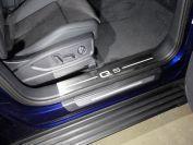 Накладки на пластиковые пороги (лист шлифованный надпись Q5) 2шт для автомобиля Audi Q5 2017-  (а/м без пневмоподвески)