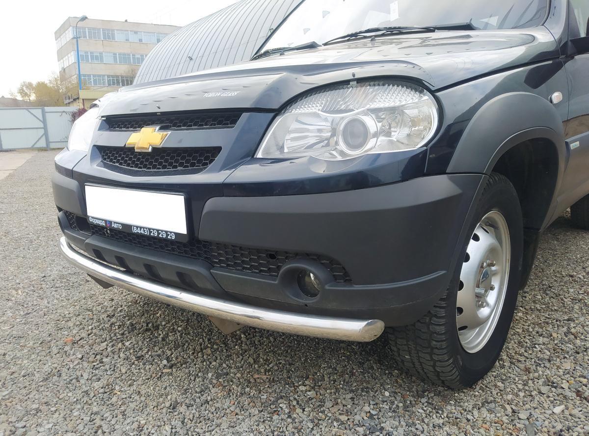 Защита переднего бампера для автомобиля Chevrolet Niva арт. CVNV.10.01-2