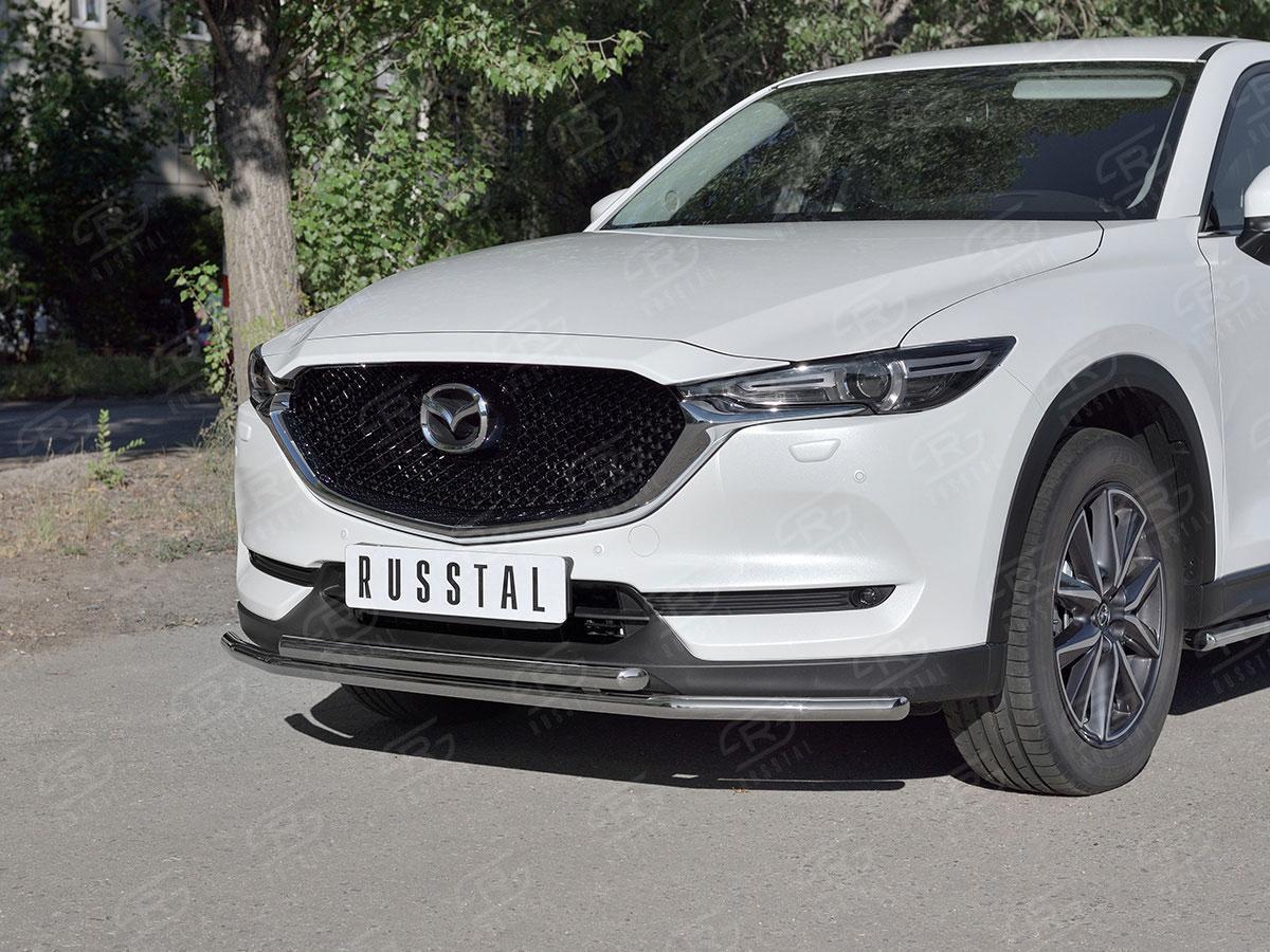 Защита переднего бампера d42/42 Mazda CX-5 2017, Русталь M5Z-002790, Slitkoff