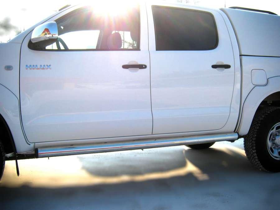 Пороги труба d76 вариант 2 для Toyota Hilux, Slitkoff TLT-0000072