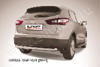 Защита заднего бампера d76 Nissan Qashqai (2013-2019) Black Edition, Slitkoff, арт. NIQ14-007BE