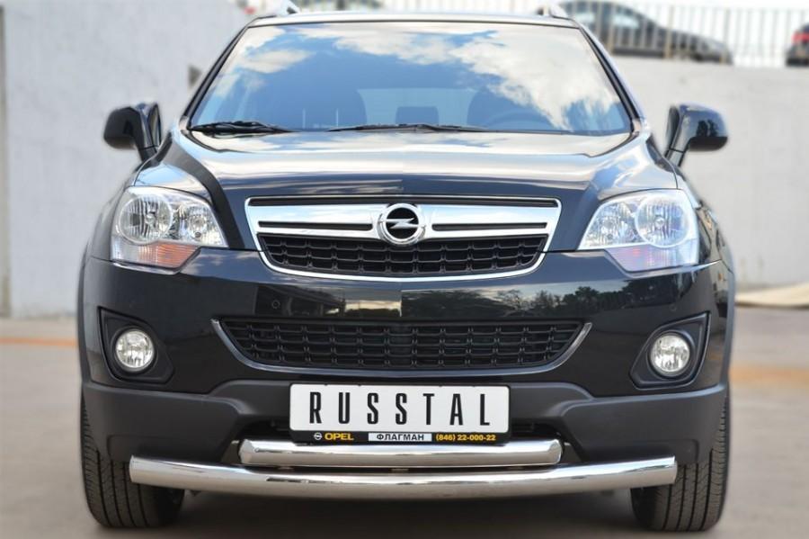Защита переднего бампера d76/57 для Opel Antara 2012, Slitkoff OAZ-001367