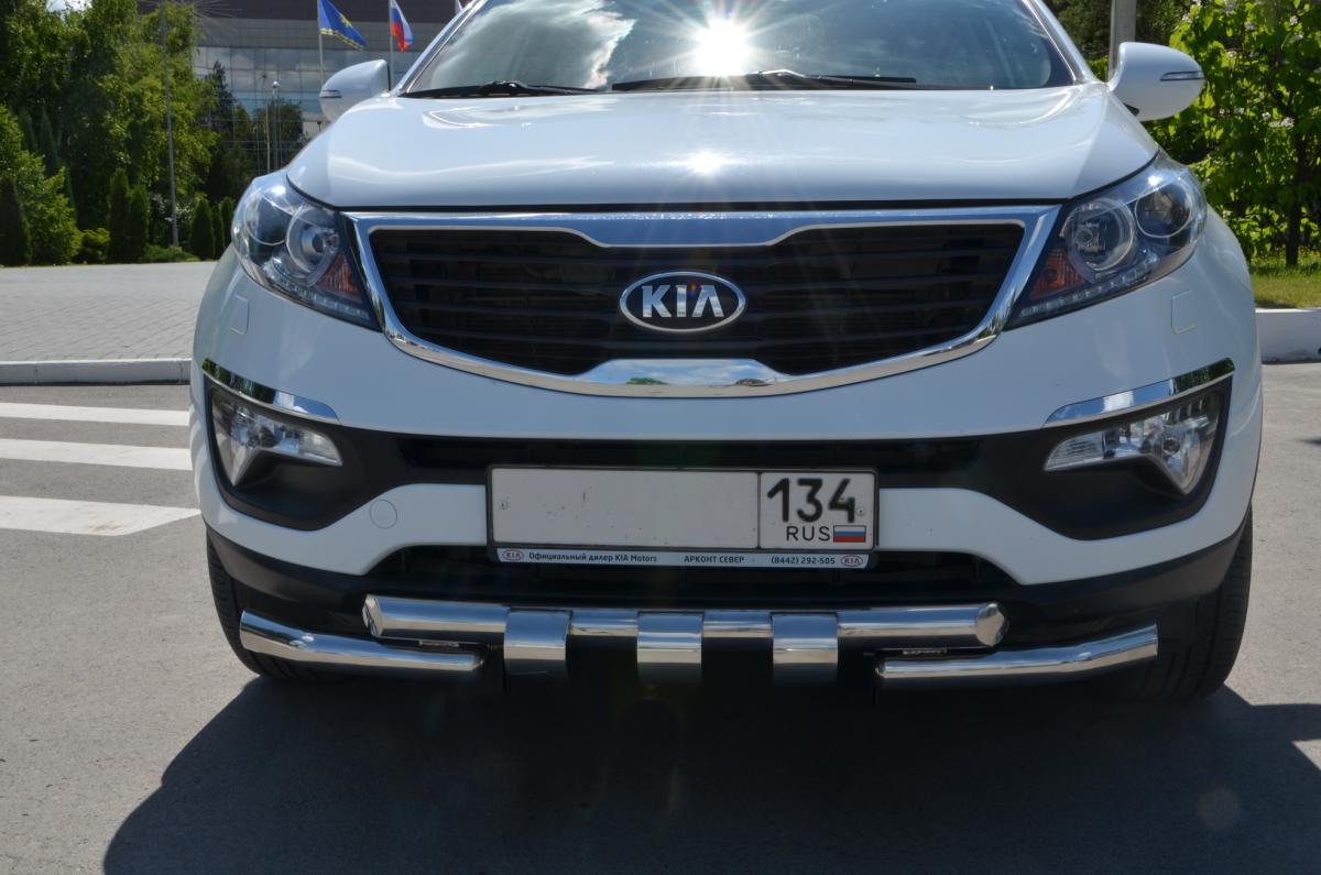 Защита переднего бампера G для автомобиля KIA Sportage 2010, Россия KSP.10.05