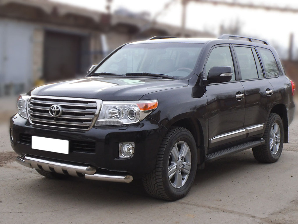 G Защита переднего бампера d-76 с доп.накладками для автомобиля Toyota Land Cruiser 200 2007-2012г.в. арт. LCN_1.3 , 
Технотек