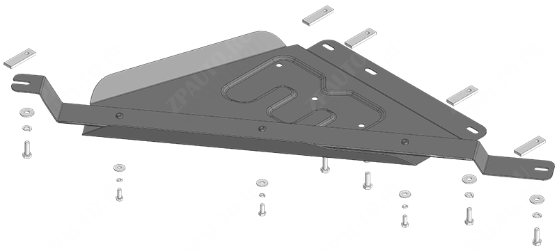 Защита стальная Мотодор (Раздаточная коробка), 2 мм,  Great Wall Poer  2021- арт. 73116