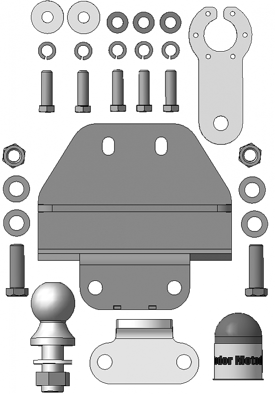 Фаркоп для Toyota Land Cruiser 300 2021-, тип шара FE, арт. 92524-FE