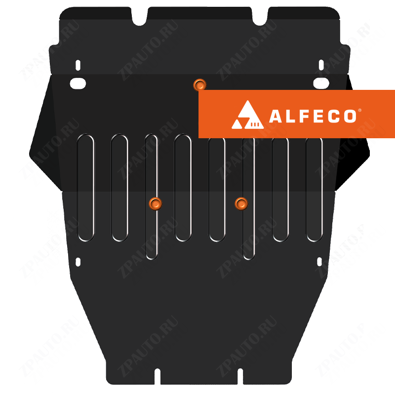 Защита  картера (установка защиты без пыльника) Toyota Mark X (X120) 2004-2009 V-2,5;3,0 4WD , ALFeco, сталь 2мм, арт. ALF1213st-1