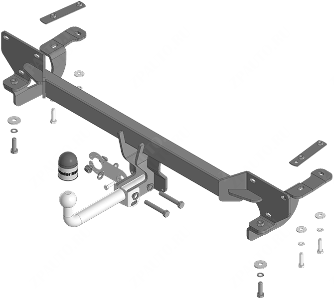 Фаркоп Gac GS4 2024-, тип шара A, MOTODOR, арт. 97805-A