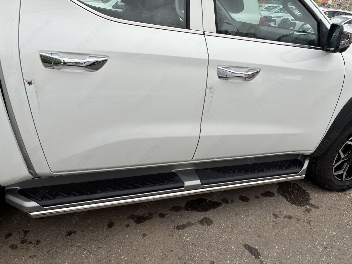 Защита штатного порога труба для автомобиля CHANGAN Hunter Plus 2022 арт. CGHTP.22.32