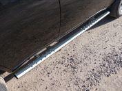 Пороги овальные с проступью 75х42 мм для автомобиля Chery Tiggo FL 2014-, TCC Тюнинг CHERTIGFL14-08