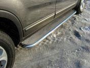 Пороги с площадкой (нерж. лист) 42,4 мм для автомобиля Kia Sorento 2012-, TCC Тюнинг KIASOR12-15