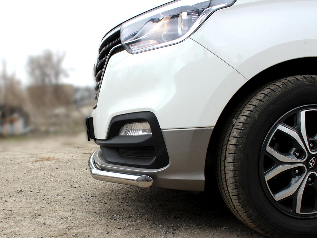 Защита переднего бампера одинарная d-53 для автомобиля Hyundai H1 2017-наст.вр., Технотек, арт. HYH117_1