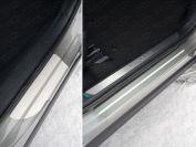 Накладки на пороги (лист шлифованный) 1мм для автомобиля Lexus NX 200t 2015-2017 (кроме F-Sport)