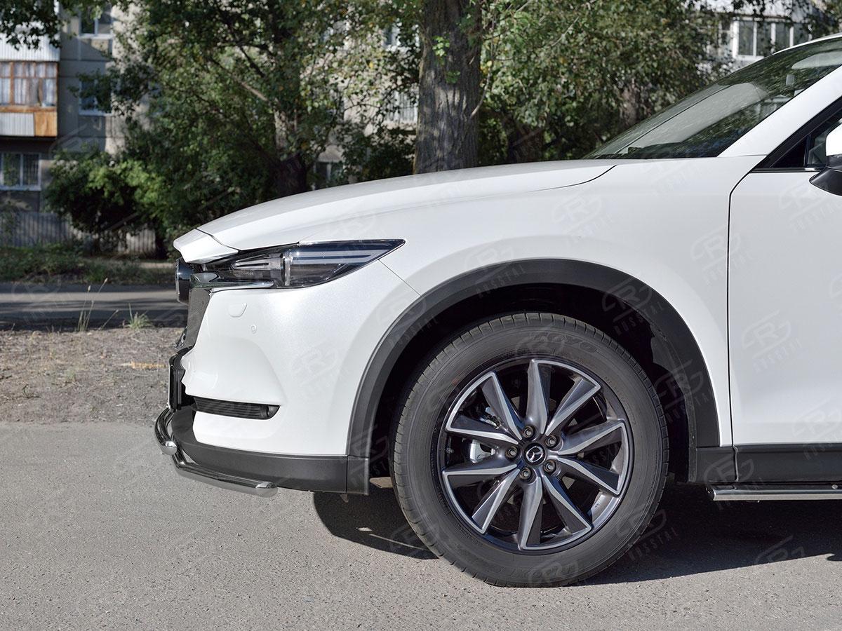 Защита переднего бампера d42/42 Mazda CX-5 2017, Русталь M5Z-002790, Slitkoff