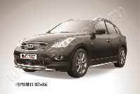 Защита переднего бампера d57+d57 двойная Infiniti EX-35 (2007-2013) Black Edition, Slitkoff, арт. IN.EX003BE