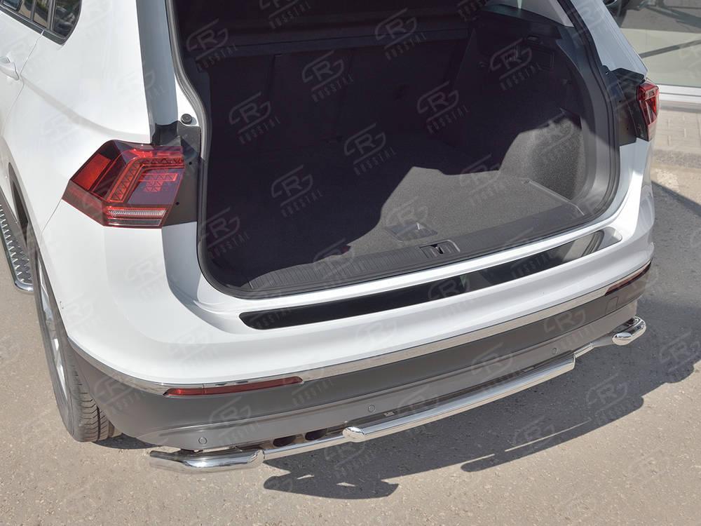 VOLKSWAGEN TIGUAN 2017- Накладка на задний бампер (лист нерж зеркальный) VGN-002724