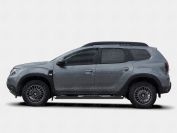 RENAULT DUSTER 2021- Пороги труба d76 с накладкой (вариант 1) black RDT-0038071CH