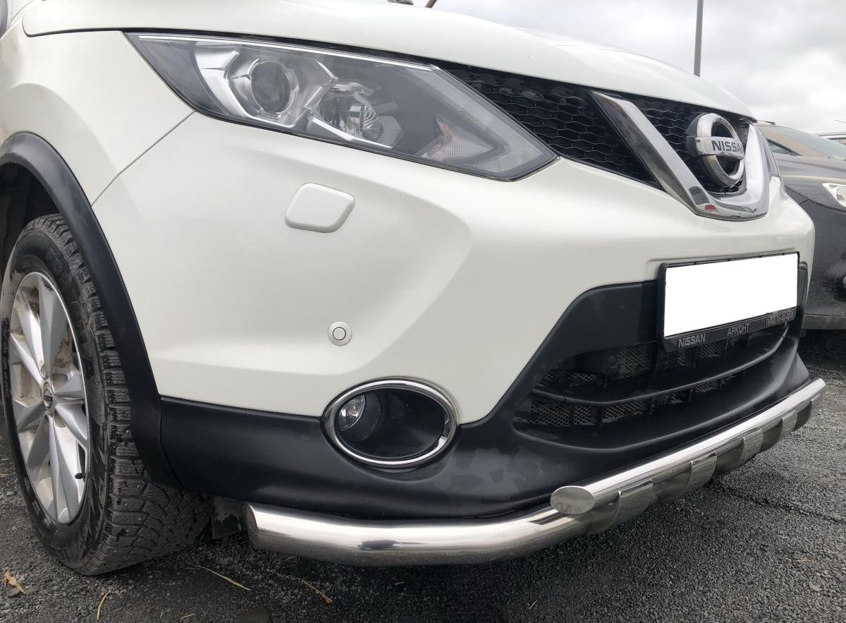 Защита переднего бампера для автомобиля Qashgai 2015 арт. NQ.15.75