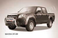 Кенгурятник d76 низкий Mazda BT-50 (2006-2011) Black Edition, Slitkoff, арт. MZB002BE