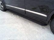 Пороги алюминиевые "Slim Line Black" 1720 мм для автомобиля Great Wall Haval H6 2015-, TCC Тюнинг HAVH615-20B
