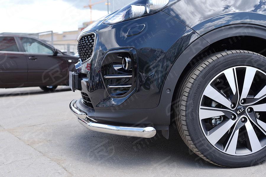 Защита переднего бампера d57/42 Kia Sportage 2016, Slitkoff KSZ-002285