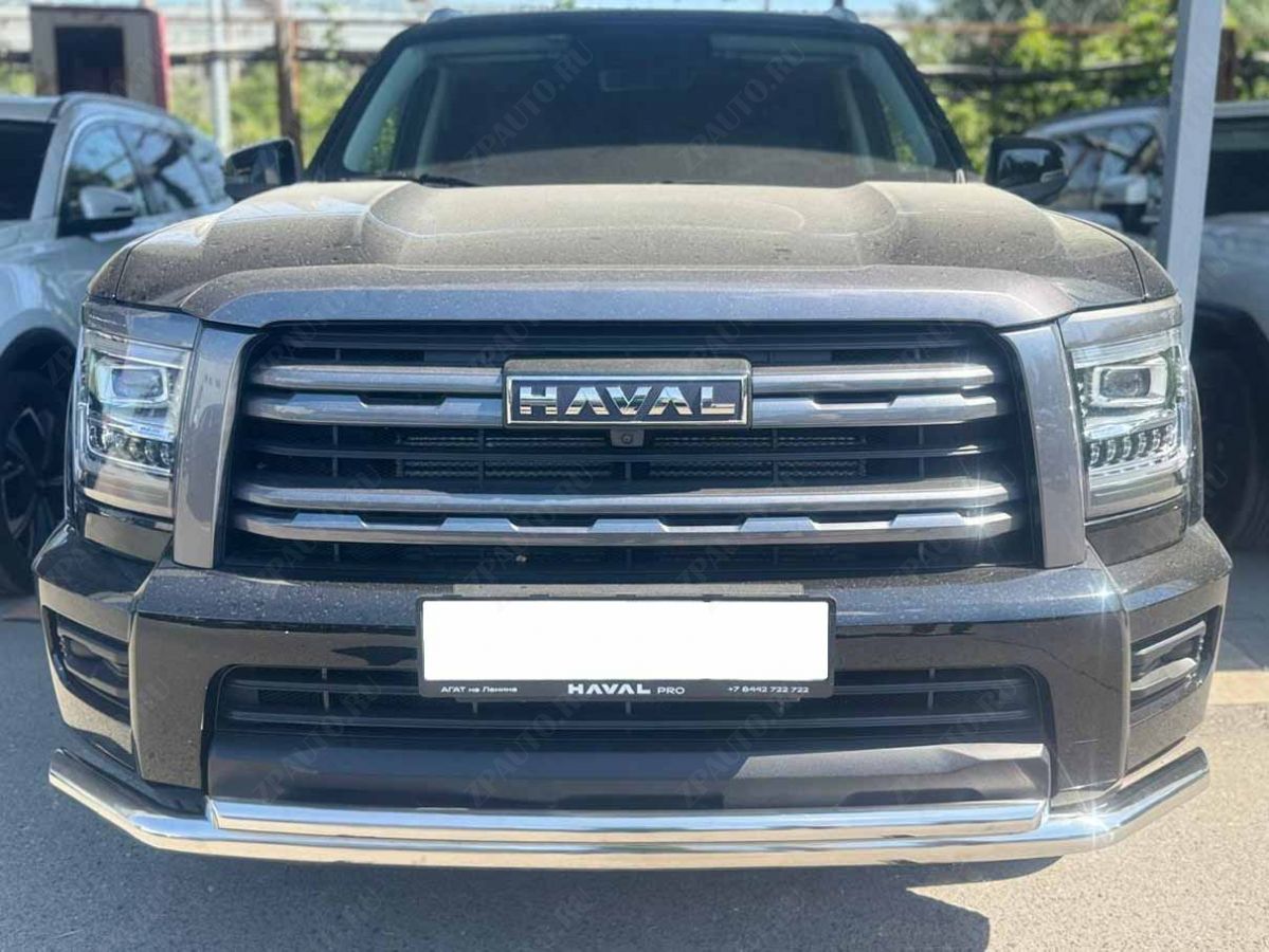 Защита переднего бампера двойная для автомобиля Haval H5 2024 арт. HVH5.24.03