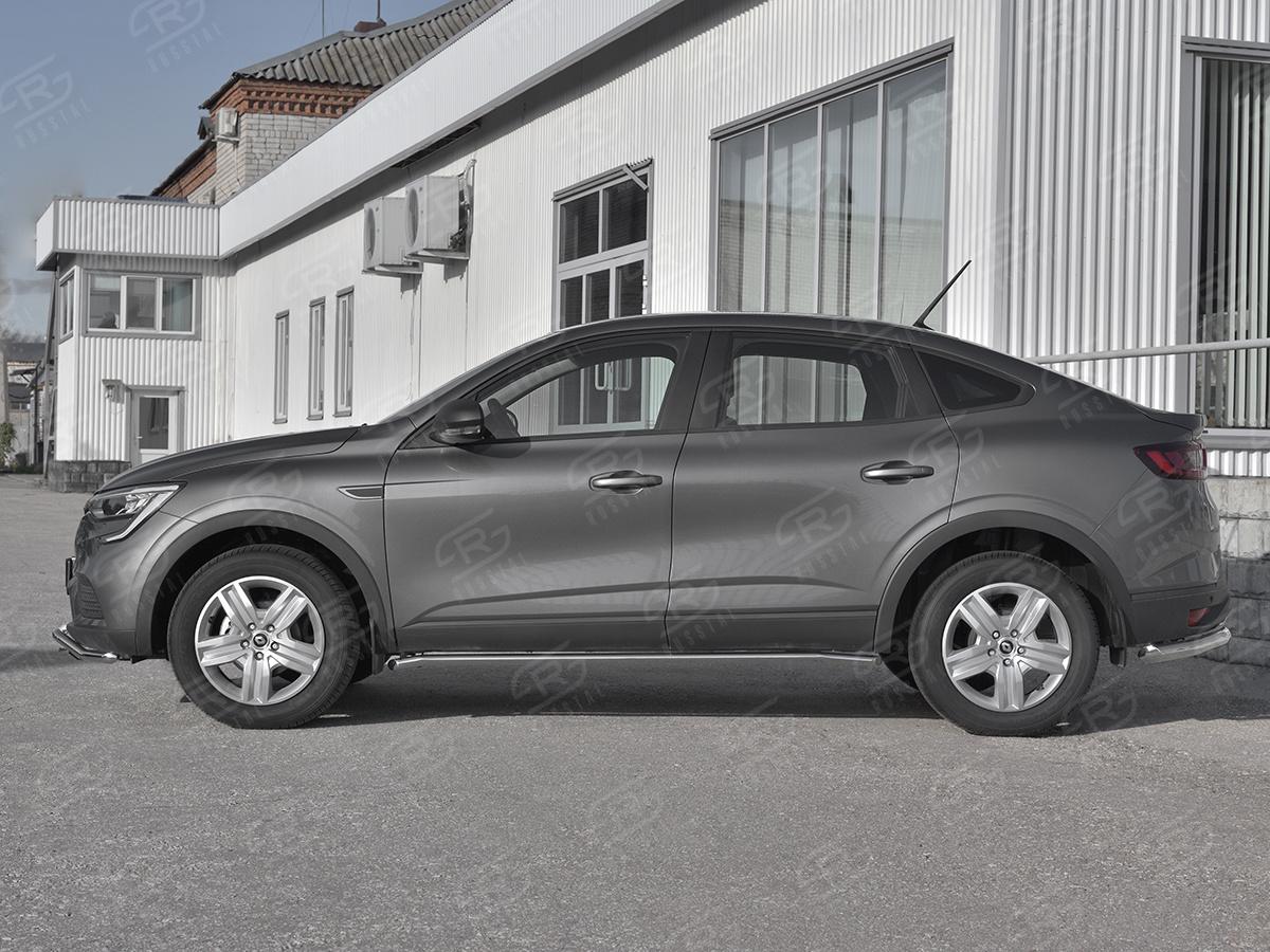 Пороги труба d42 (вариант 1) для автомобиля Renault Arkana арт. RART-0033201, Slitkoff