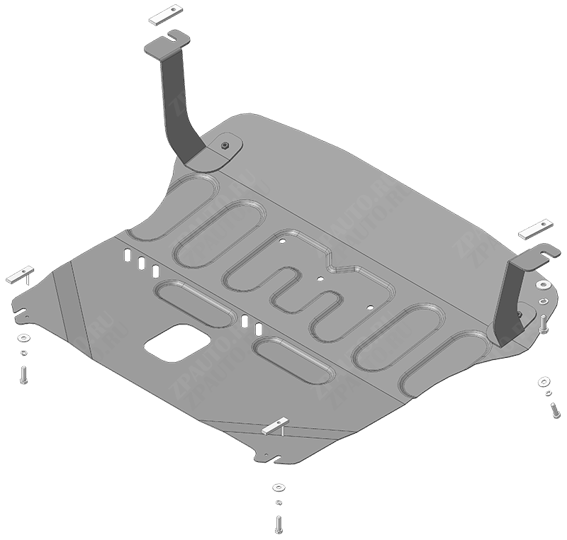 Защита стальная Мотодор (Двигатель, Коробка переключения передач), 2 мм,  для KIA Sportage R  2022- арт. 71004