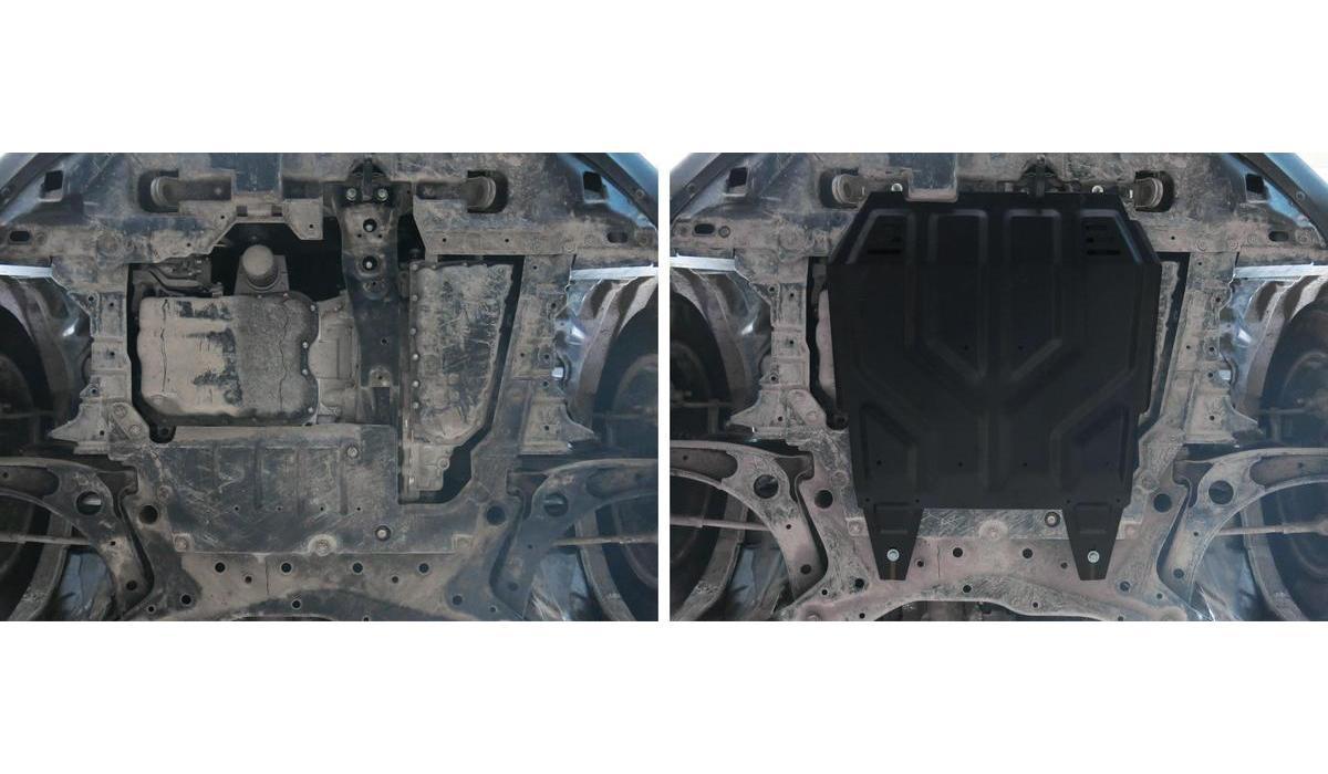 Защита картера и КПП AutoMax для Citroen C4 Aircross 2012-2016, сталь 1.5 мм, с крепежом, AM.4037.1