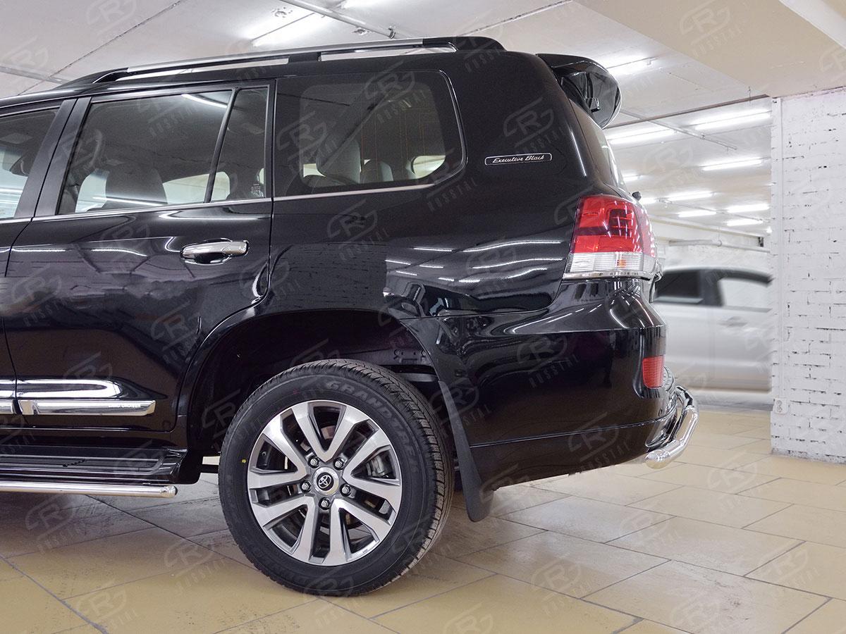 Защита заднего бампера d57 волна Toyota LC 200 Executive 2016, Slitkoff TLCZ-002561