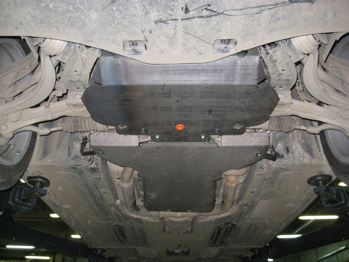 Защита  картера и КПП (2 части) Jaguar XF (X250) 2007-2016 V-3,0 AT RWD , ALFeco, алюминий 4мм, арт. ALF4401al