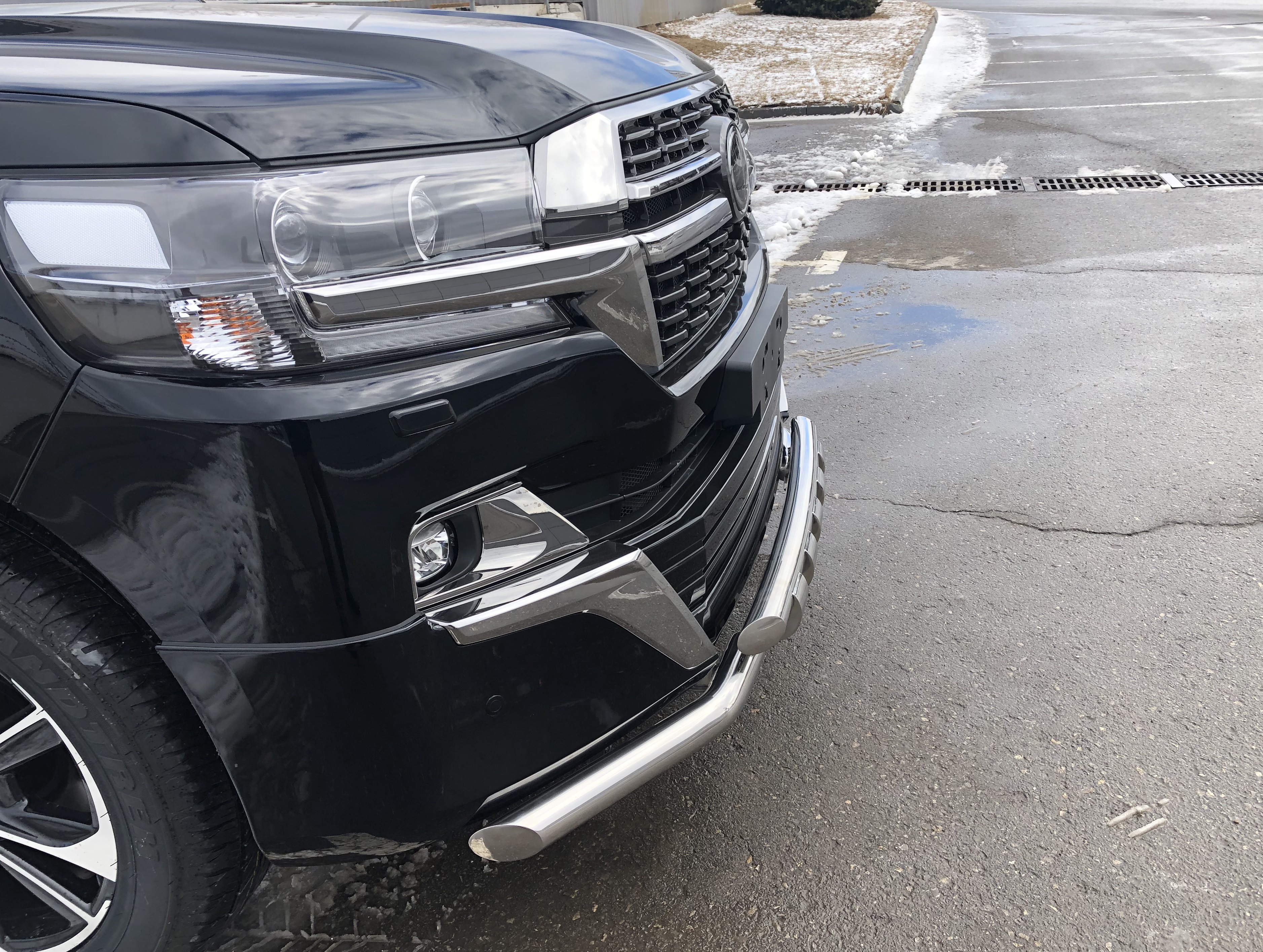 Защита переднего бампера (G) для автомобиля Toyota Land Cruiser 200 Executive  Lounge 2020 (обновленный) арт. TLCEL200.20.05